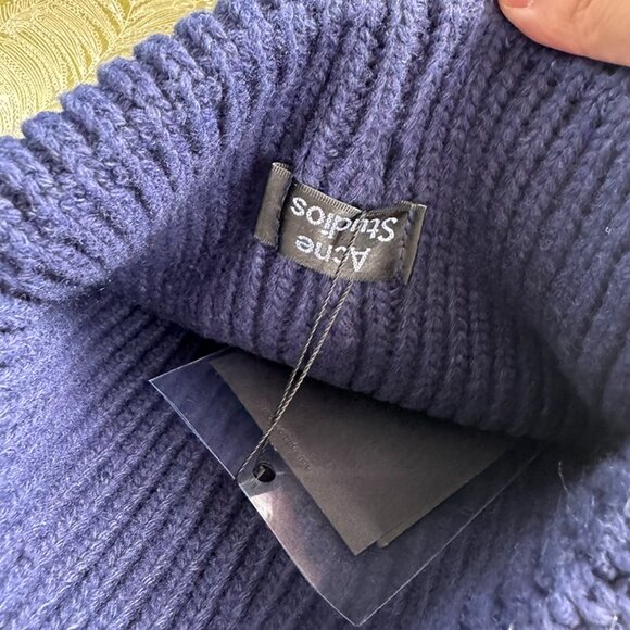 Acne Studios Pansy N Face Beanie 'Navy' - Picture 3 of 5